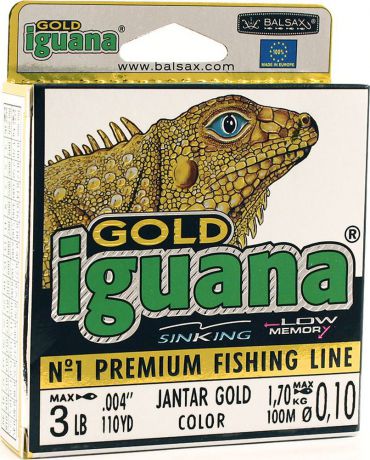 Леска Balsax Iguana Gold, 100 м, 0,10 мм, 1,7 кг