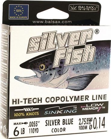Леска Balsax Silver Fish, 100 м, 0,14 мм, 2,75 кг