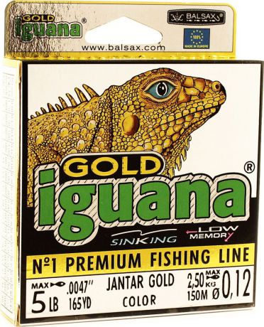 Леска Balsax Iguana Gold, 150 м, 0,12 мм, 2,5 кг