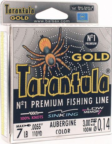 Леска Balsax Tarantula Gold, 100 м, 0,14 мм, 3,0 кг