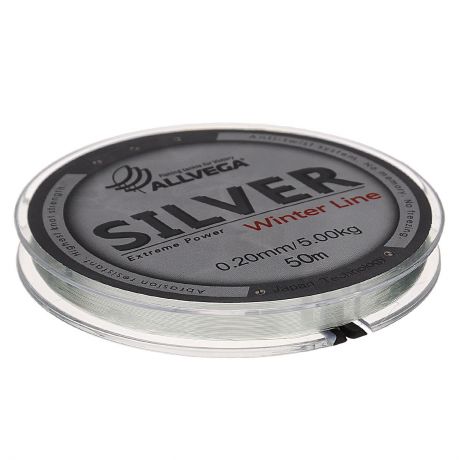 Леска Allvega "Silver", цвет: серебристый, 50 м, 0,2 мм, 5 кг