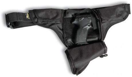 Сумка поясная для пистолета "Vektor", цвет: черный. Сз-15