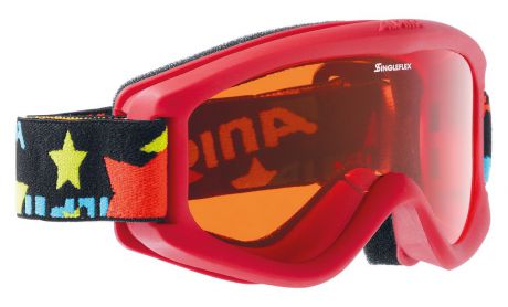 Очки горнолыжные Alpina "Carvy 2.0 SH", цвет: черный, красный