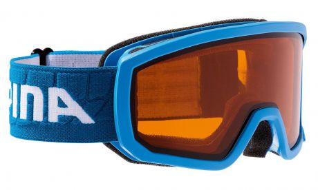 Очки горнолыжные Alpina "Scarabeo JR. DH", цвет: синий, белый