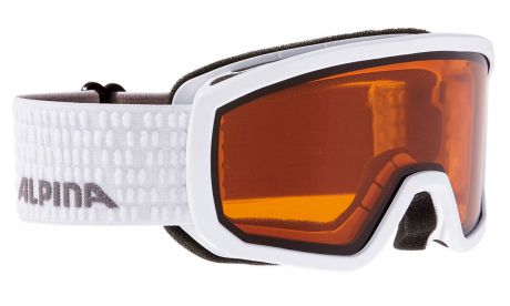 Очки горнолыжные Alpina "Scarabeo JR. DH", цвет: белый, серый