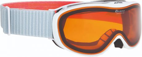 Очки горнолыжные Alpina Challenge S 2.0 DH S2/DH S2 (S30), цвет: белый, оранжевый