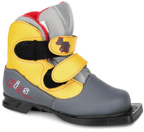 Ботинки лыжные детские Marax, цвет: серый, желтый. NN75. Размер 33