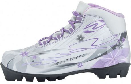 Ботинки лыжные женские SPINE Smart Lady 357/40 NNN, цвет: белый, сиреневый. Размер 40