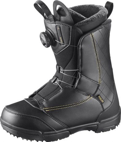 Ботинки для сноуборда Salomon "Pearl Boa", цвет: черный, золотистый. Размер 26 (39,5)