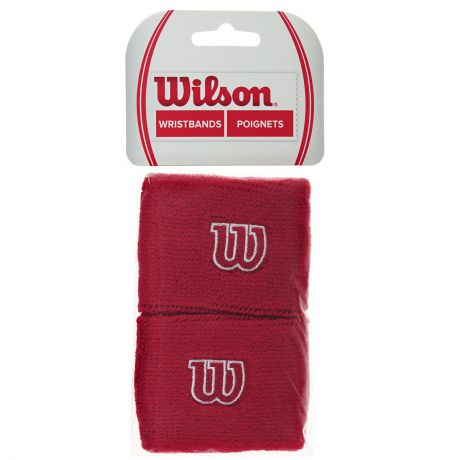 Напульсник Wilson "Wristband", цвет: красный, 2 шт. Размер универсальный