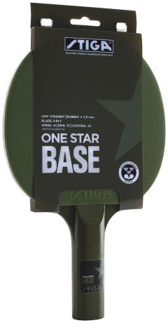 Ракетка для настольного тенниса Stiga "Base", ручка-стрэйт, цвет: зеленый