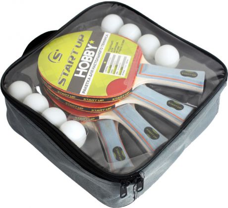 Набор для настольного тенниса "Start Up": 4 ракетки, 8 шариков. BB02/1 star (8008)