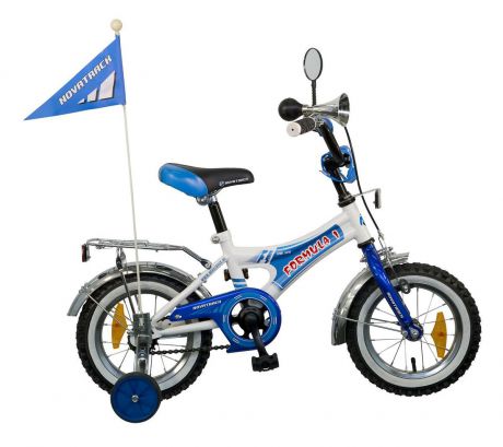 Велосипед детский Novatrack "Formula", цвет: синий, белый, 12"