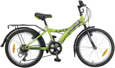 Велосипед детский Novatrack "Racer", цвет: зеленый, 20"