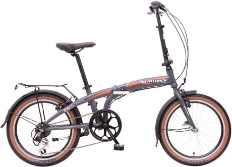 Велосипед складной Novatrack "TG-20", цвет: темно-серый, белый, оранжевый, 20"