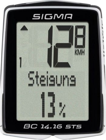 Велокомпьютер Sigma "Topline BC 14.16 STS", 14 функций