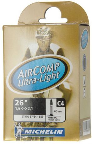 Камера бутиловая Michelin "C4 Comp Ultra Light", велониппель, 26"x1,4"/2,125"