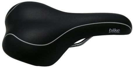 Седло велосипедное Bike Attitude "Комфорт", мужское, цвет: черный