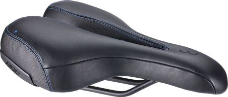 Седло велосипедное BBB "SportPlus Active Leather", цвет: черный, 170 х 270 мм