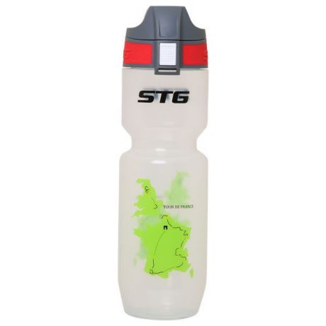 Фляга велосипедная STG "Tour de France. ED-BT21", цвет: белый прозрачный, 750 мл. Х61861
