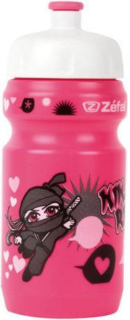 Фляга велосипедная Zefal "Little Z - Ninja Girl", детская, цвет: черный, 350 мл