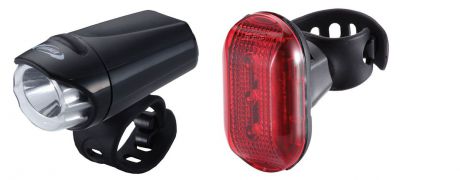 Комплект фонарей велосипедных "BBB": передний BLS-76 EcoCombo, задний Redlaser rear light
