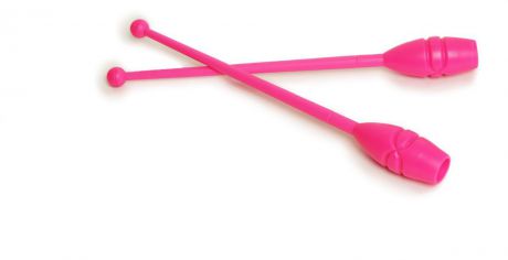 Булавы гимнастические "Indigo", вставляющиеся, цвет: розовый, 36 см