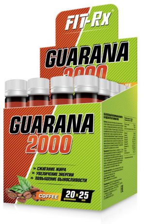 Энергетический напиток FIT-Rx "Guarana 2000", кофе, 25 мл, 20 шт