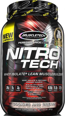 Протеин MuscleTech "Nitro Tech 2 lb", крем-печенье, 907 г