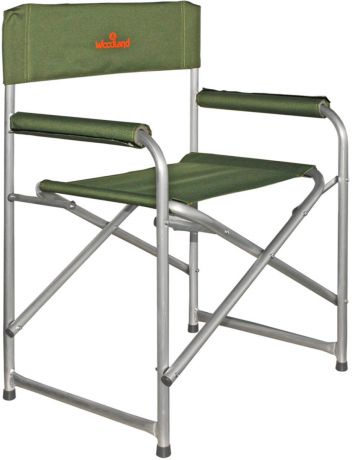 Кресло складное Woodland "Outdoor ALU", цвет: оливковый, стальной, 56 х 57 х 50 см