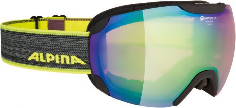 Очки горнолыжные Alpina Pheos QMM S2 (L50), цвет: черный, зеленый