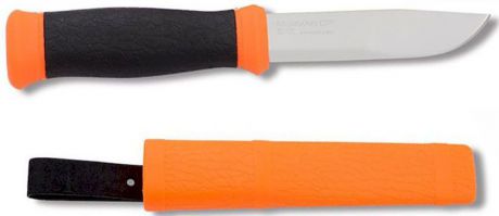 Нож туристический Morakniv "2000", цвет: оранжевый, черный, стальной, длина лезвия 10,9 см