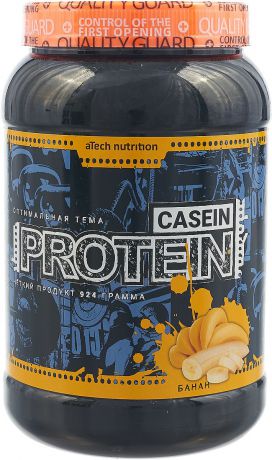 Протеин cывороточный aTech Nutrition "Casein Protein 100%", банан, 924 г