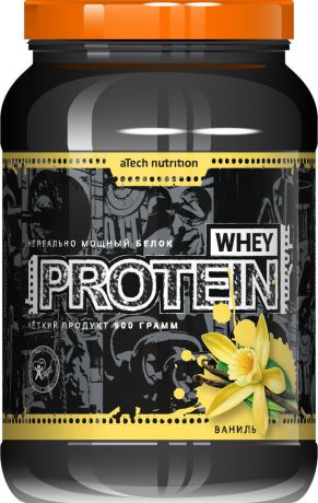 Протеин cывороточный aTech Nutrition Whey Protein 100%, мега ванилька, 900 г