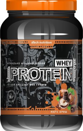 Протеин cывороточный aTech Nutrition Whey Protein 100%, натс крим, 900 г