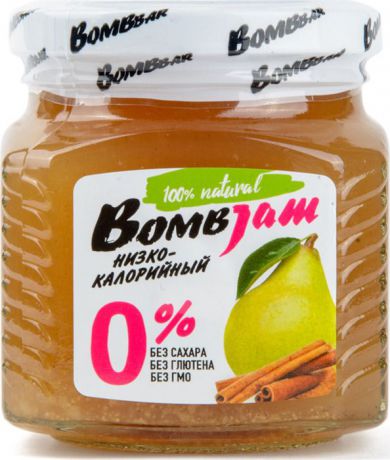 Джем низкокалорийный BombJam, груша-корица, 250 г