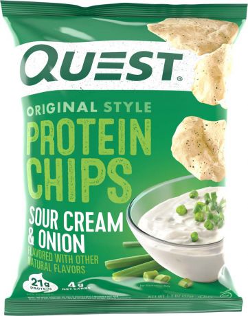 Чипсы протеиновые Quest Nutrition Quest Chips 2.0, лук со сметаной, 32 г