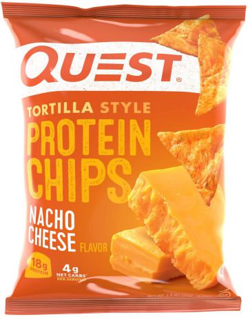 Чипсы протеиновые Quest Nutrition Quest Chips 2.0, QUEST-QC8P-NATO, тортилья с сырным соусом Начос, 32 г
