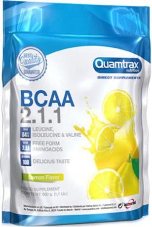 Аминокислоты BCAA Quamtrax 2.1.1, лимон, 500 г