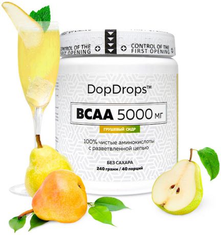 BCAA DopDrops, грушевый сидр, 240 г