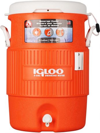 Контейнер изотермический пластиковый Igloo 5 Gal Orange, 42316, оранжевый