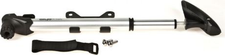Насос для велосипеда Giyo GP93 телескопический, крепление на раму, 8 атм/120 psi, "авто/вело" ниппель, складная Т- образная ручка