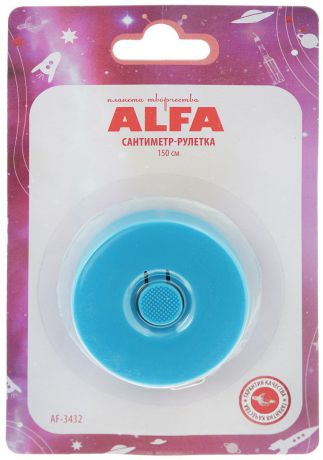 Сантиметр-рулетка "Alfa", цвет: голубой, 150 cм