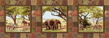 Панно декоративное Твоя Планета "Африканские наброски", 315 х 110 см