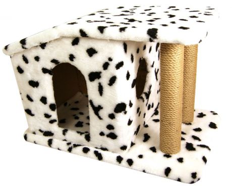 Игровой комплекс для кошек Меридиан "Патриция", с домиком и когтеточкой, цвет: в ассортименте, 63 х 40 х 41 см