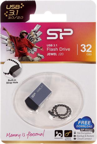 USB-накопитель Silicon Power Jewel J20 32GB, 498981, blue