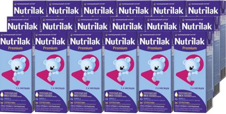 Смесь Nutrilak Premium 2, молочная готовая, с 6 месяцев, 18 шт 200 мл