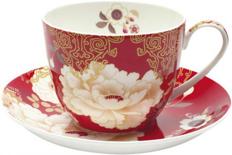 Чайная пара Maxwell & Williams "Кимоно", цвет: красный, 480 мл, 2 предмета