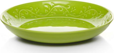Тарелка Kutahya Porselen IVY, глубокая, цвет: зеленый. Диаметр 22 см