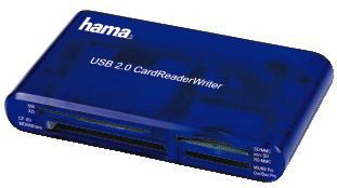 Устройство чтения карт памяти Hama H-55348 USB2.0, 00055348, синий